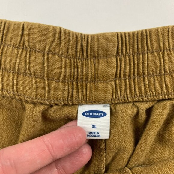 Old Navy Ochre Linen Blend Pull On Shorts XL - Picture 2 of 4